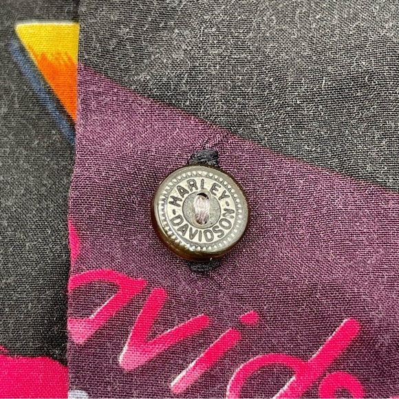 Vintage Harley Davidson Tori Richards Viscose Button Shirt Size XL Made in USA - Picture 5 of 14